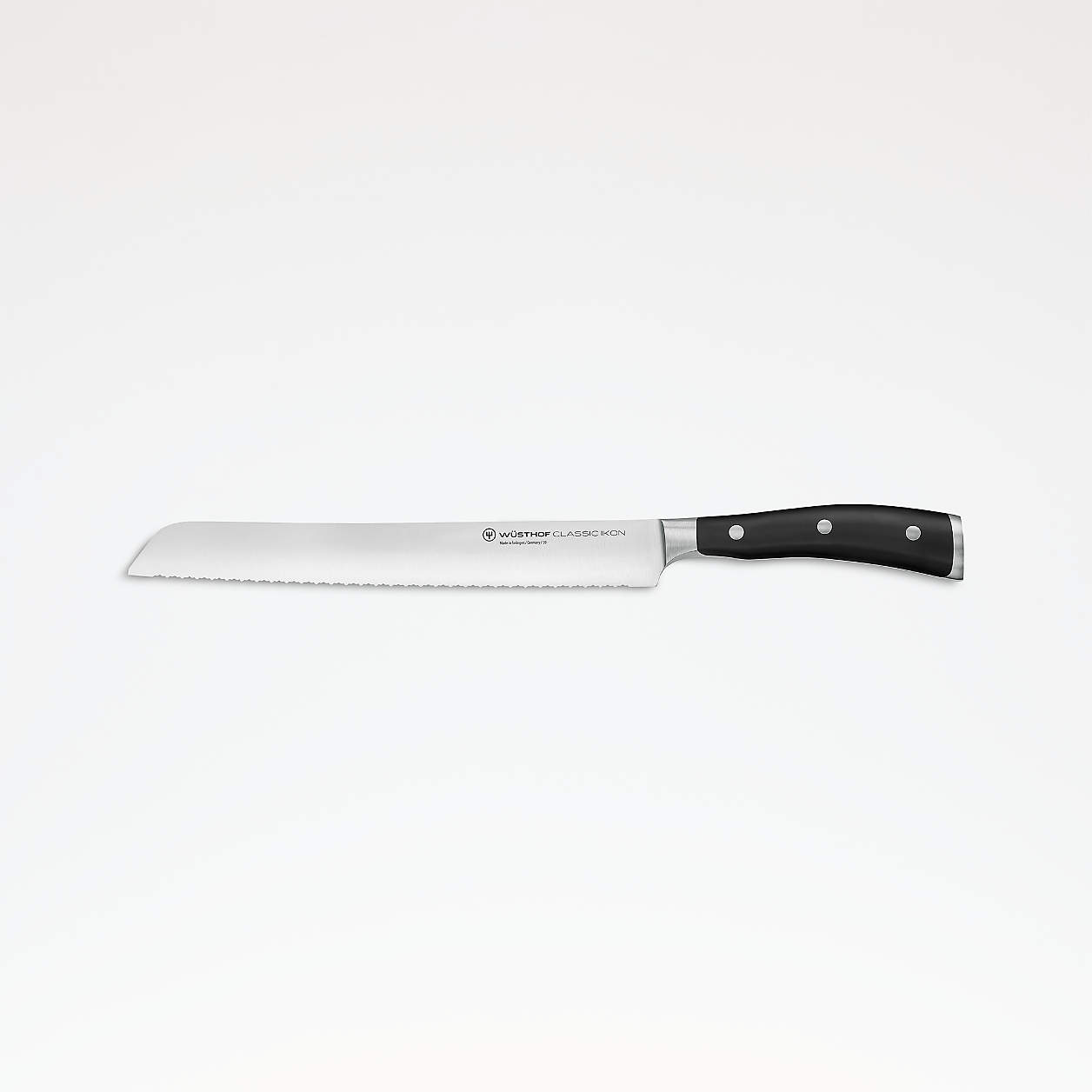 Crate & Barrel | Wüsthof ® Classic Ikon 9" Double Serrated Bread Knife