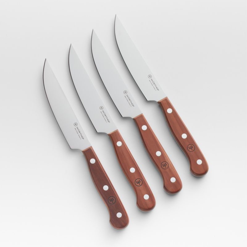 Wusthof Plum Wood Steak Knives, Set of 4 + Reviews | Crate & Barrel