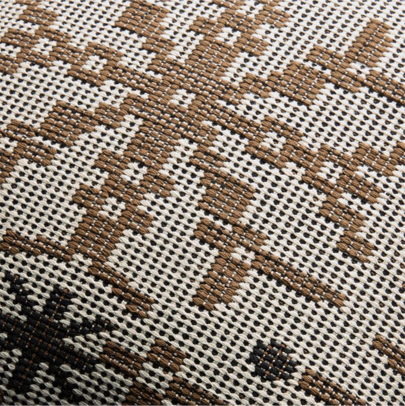 Woven Snowflake 20"x20" Camel Tan Throw Pillow Cover - image 1 of 5