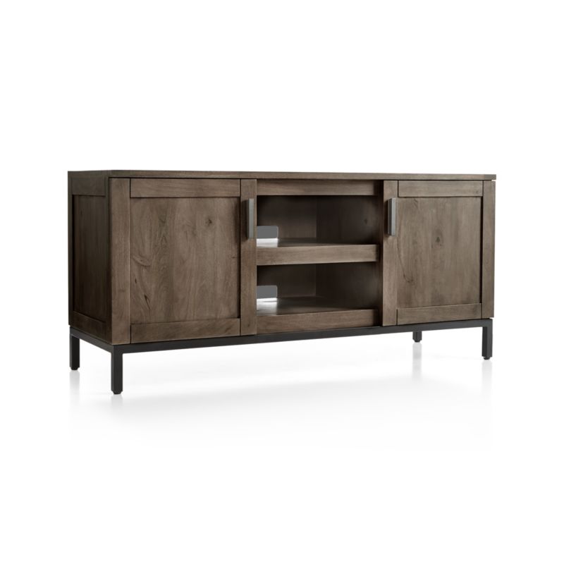 Wyatt 60" Brown Wood Storage Media Console