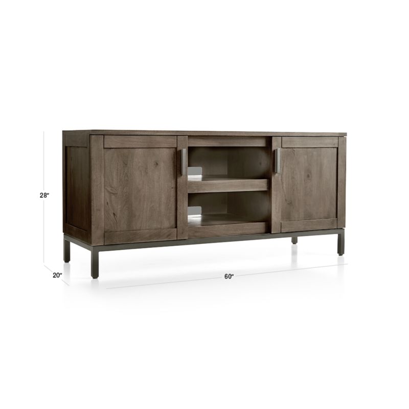 Wyatt 60" Brown Wood Storage Media Console