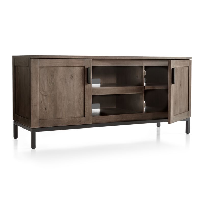 Wyatt 60" Brown Wood Storage Media Console