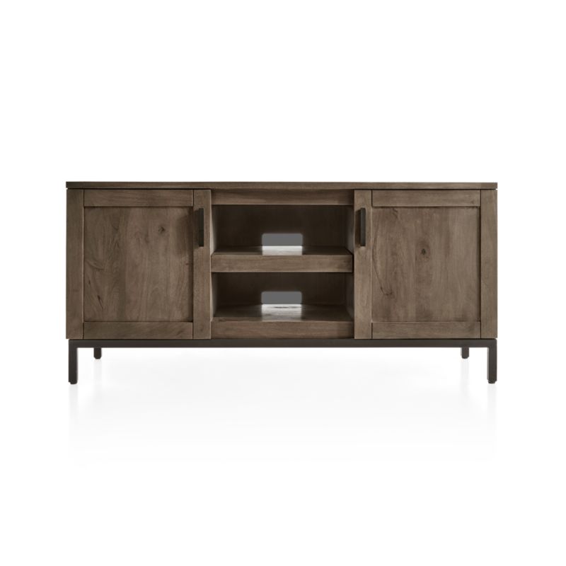 Wyatt 60" Brown Wood Storage Media Console