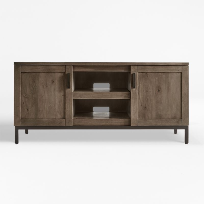 Wyatt 60" Brown Wood Storage Media Console