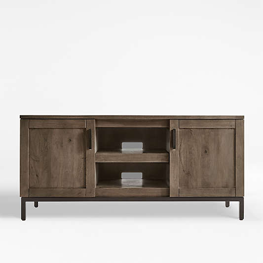 Wyatt 60" Brown Wood Storage Media Console