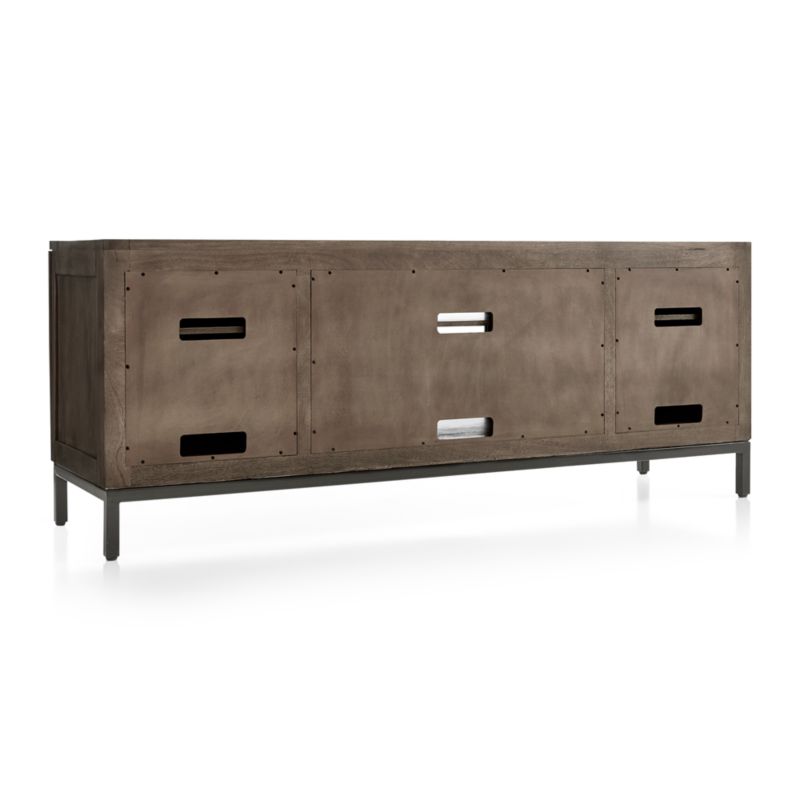 Wyatt 72" Brown Wood Storage Media Console