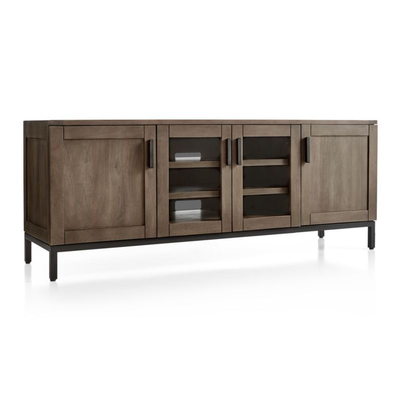 Wyatt 72" Brown Wood Storage Media Console