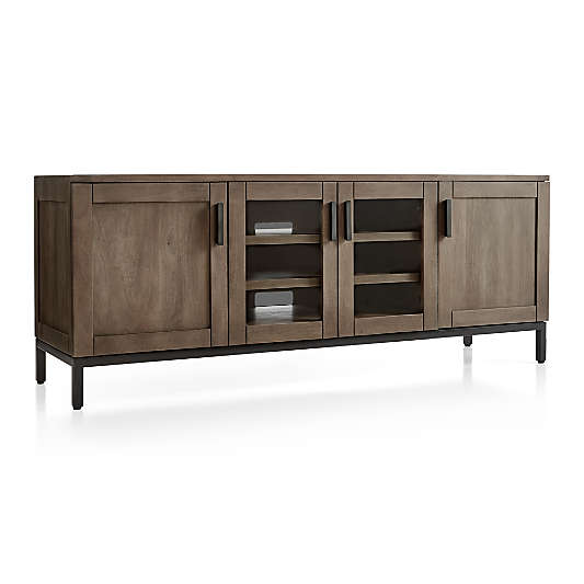 Wyatt 72" Brown Wood Storage Media Console