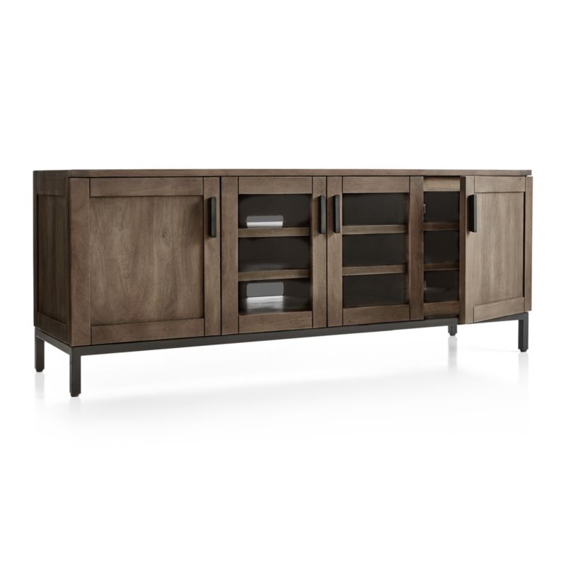 Wyatt 72" Brown Wood Storage Media Console