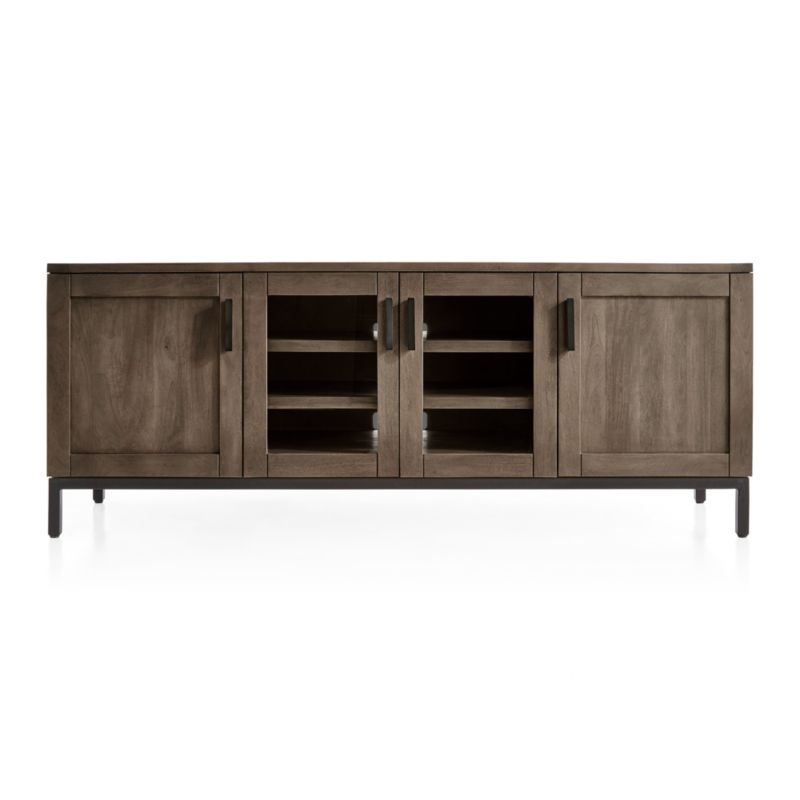 Wyatt 72" Brown Wood Storage Media Console