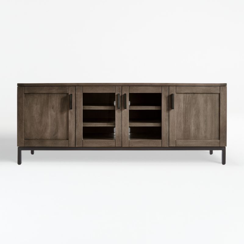 Wyatt 72" Brown Wood Storage Media Console