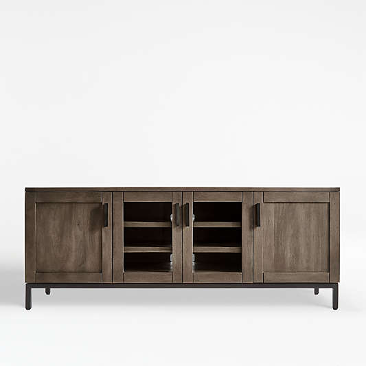 Wyatt 72" Brown Wood Storage Media Console