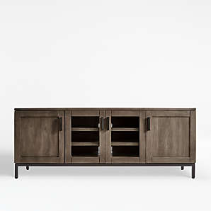 Tv Stands Media Consoles Cabinets, Tall Glass Media Cabinet