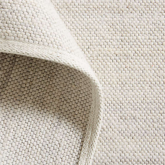 Wyoming Performance Handwoven Cream White Rug Swatch 12"x18"