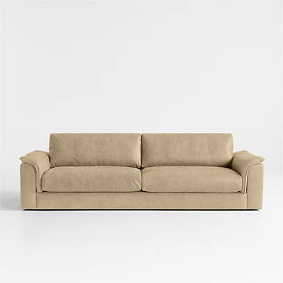 Crate and barrel on sale sofa leather