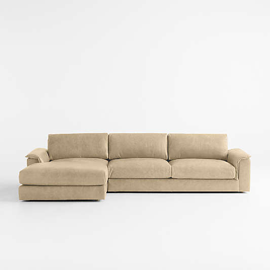 Wythe 2-Piece Leather Sectional Sofa with Chaise Lounge