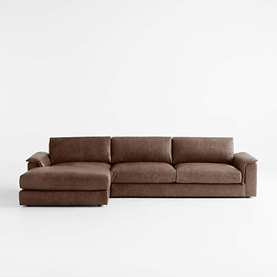 Wythe 2-Piece Leather Sectional Sofa with Chaise Lounge