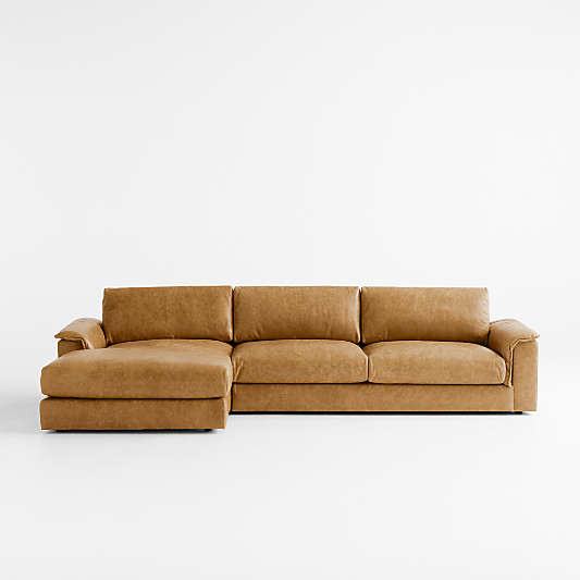 Wythe 2-Piece Leather Sectional Sofa with Chaise Lounge