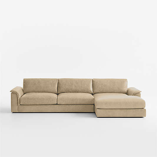 Wythe 2-Piece Leather Sectional Sofa with Chaise Lounge