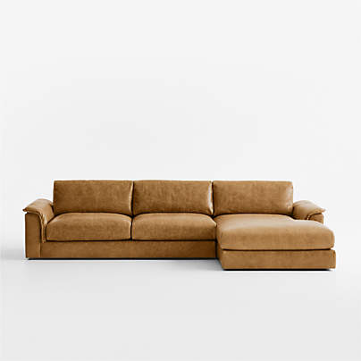 Wythe 2-Piece Leather Sectional Sofa with Chaise Lounge