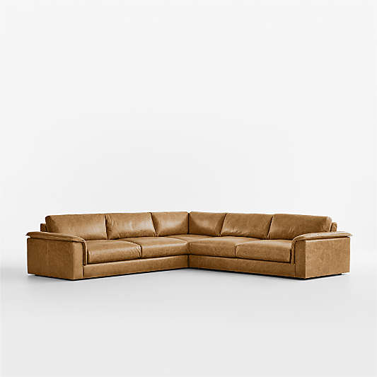Wythe 3-Piece L-Shaped Leather Sectional Sofa