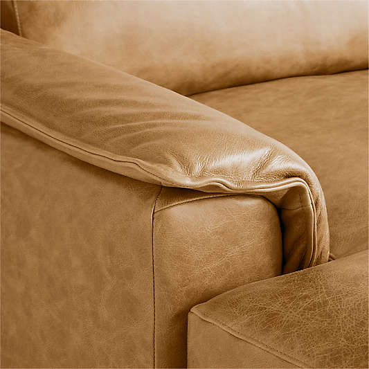 Wythe 3-Piece U-Shaped Leather Sectional Sofa with Double Chaise Lounge