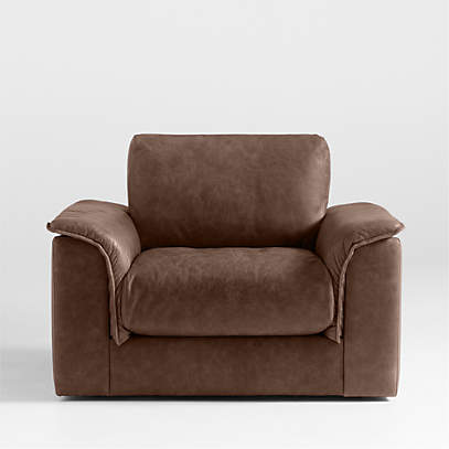 Oversized leather online chair