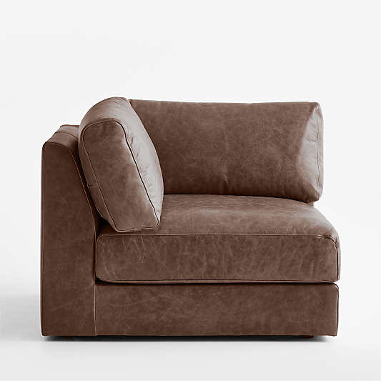 Wythe Leather Corner Chair Sectional Piece