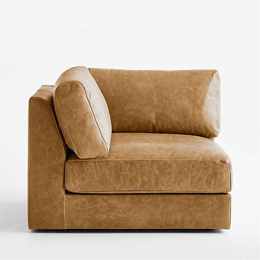 Wythe Leather Corner Chair Sectional Piece