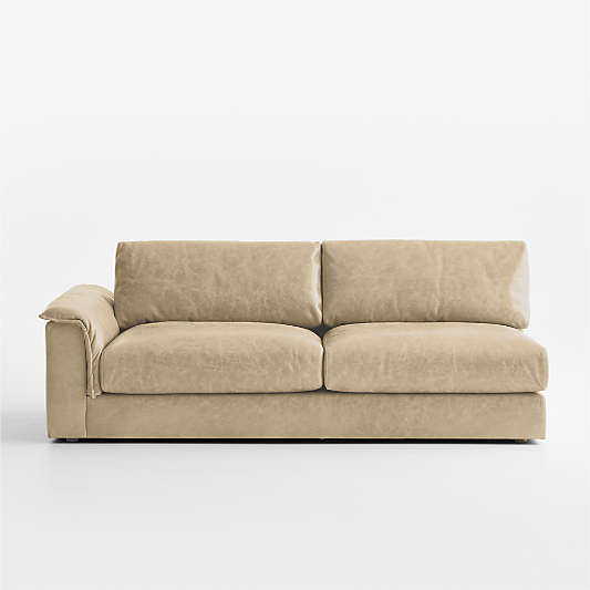 Wythe Leather Left-Arm Sofa Sectional Piece