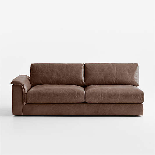 Wythe Leather Left-Arm Sofa Sectional Piece