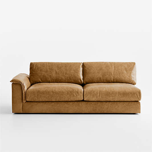 Wythe Leather Left-Arm Sofa Sectional Piece