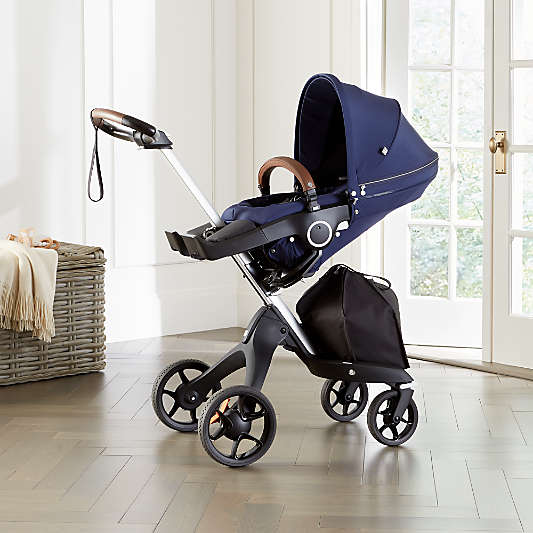 Stokke® Silver and Navy Black Xplory 6 Stroller