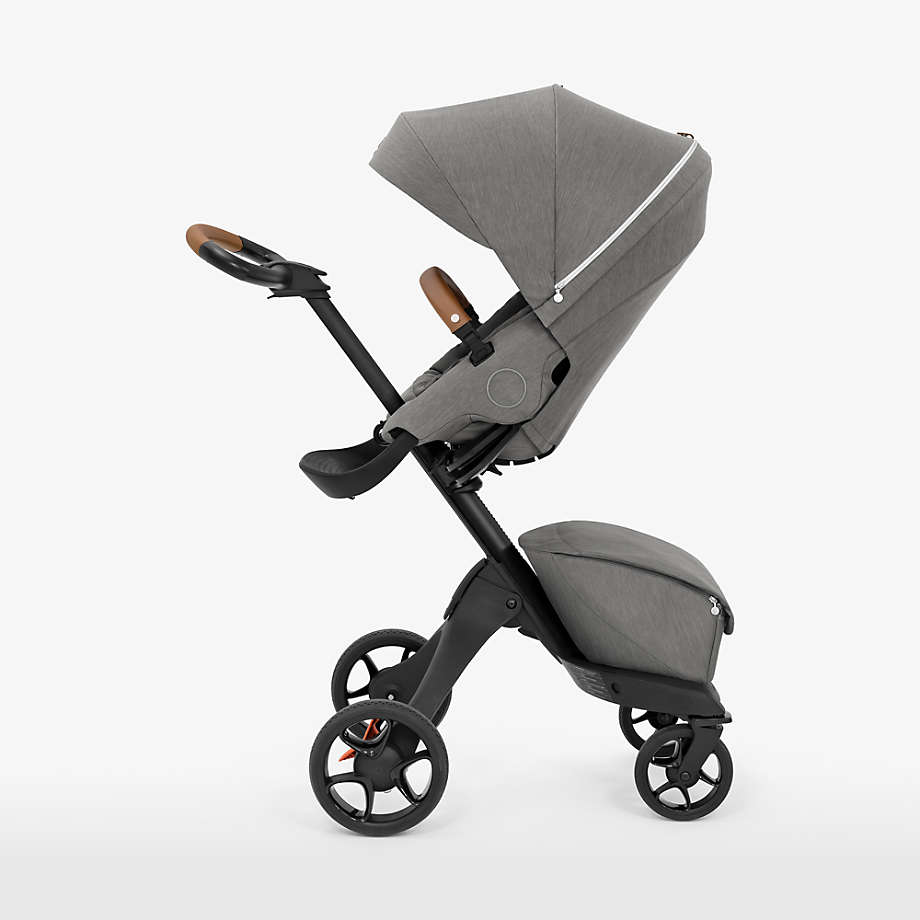 Stokke Xplory X Grey Baby Reclining Swivel Wheel Stroller +