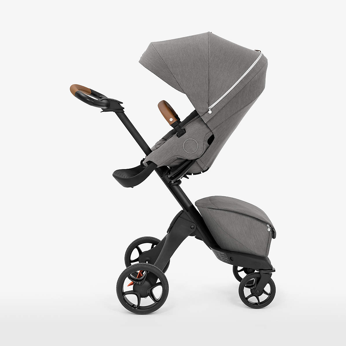 Maestro masa Plano Stokke Xplory X Grey Baby Reclining Swivel Wheel Stroller + Reviews | Crate  & Kids