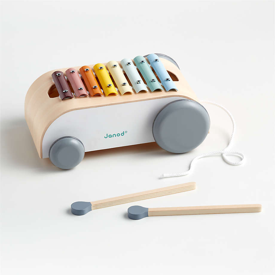 Janod Rolling Wooden Xylophone Toy (Open Larger View)