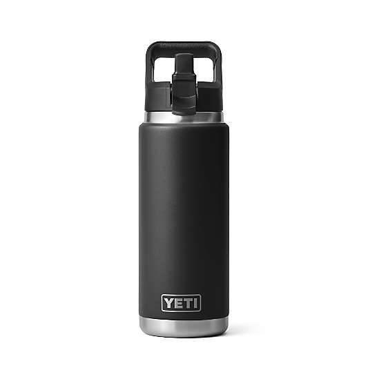 YETI Rambler 26-Oz. Insulated Straw Cap Water Bottle Black