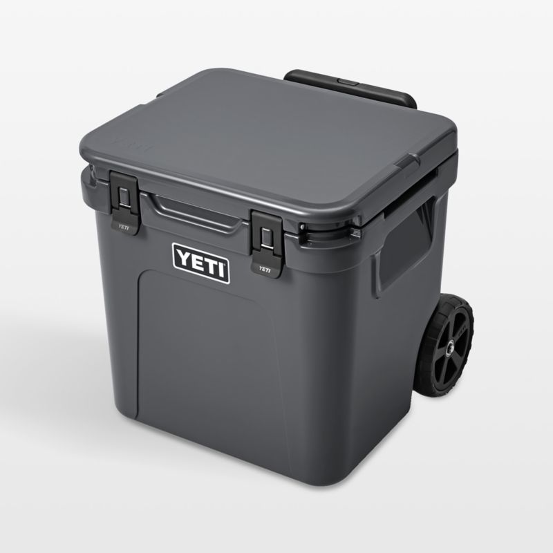 YETI Roadie 48 Rolling Wheeled Cooler Charcoal + Reviews | Crate & Barrel