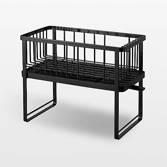 Yamazaki Black 2-Level Dish Drainer Rack