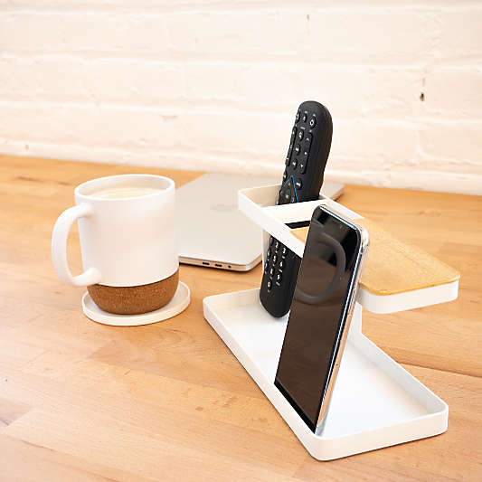 Yamazaki White Steel Desk Organizer