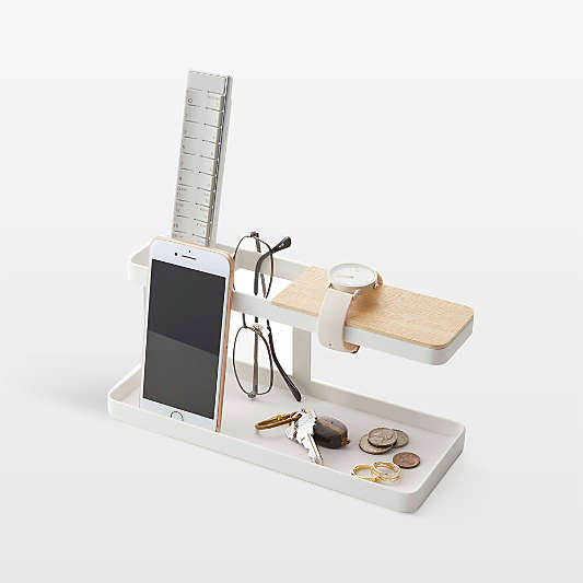 Yamazaki White Steel Desk Organizer