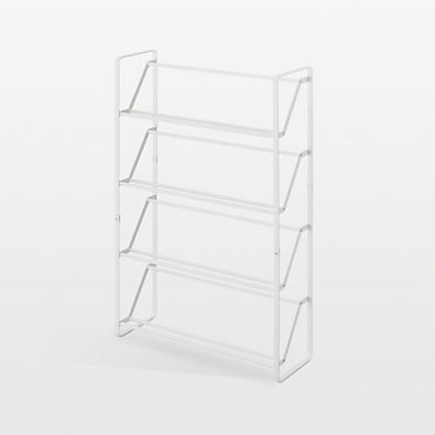 View Yamazaki White Steel Large Shoe Rack 31" details