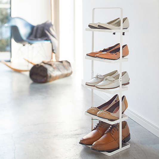 Yamazaki White Steel Small Shoe Rack 31"