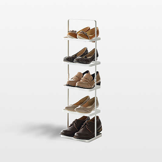 Yamazaki White Steel Small Shoe Rack 31"