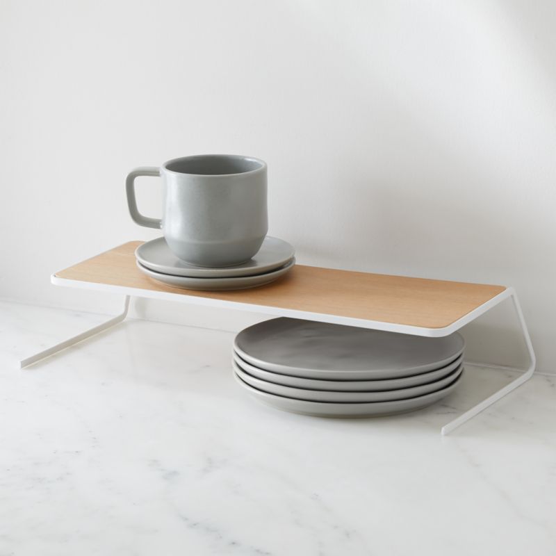 Yamazaki Tosca White Large Dish Riser - image 0 of 2