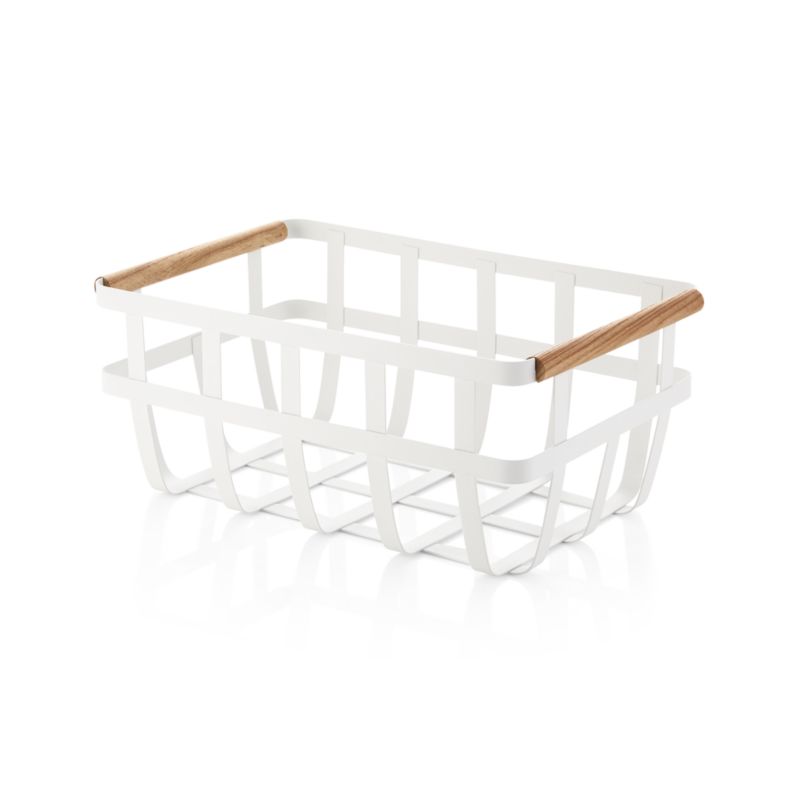 Yamazaki Tosca White Dual-Handle Storage Basket - image 4 of 5