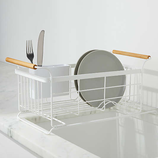 Yamazaki Tosca White Over-The-Sink Dish Drainer Rack