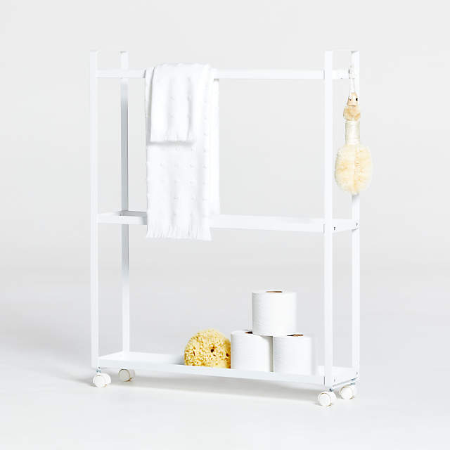 JRMM Towel Rack for Bathroom, Shower Caddy Basket Shelf with Towel Bar,  Bathroom Shelf Shower Organizer with Removable Hooks Multifunction Towel