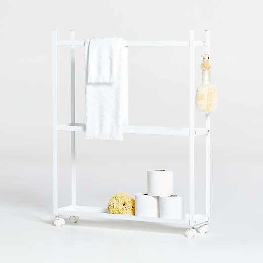 Yamazaki Towel Rack & Bathroom Cart Organizer