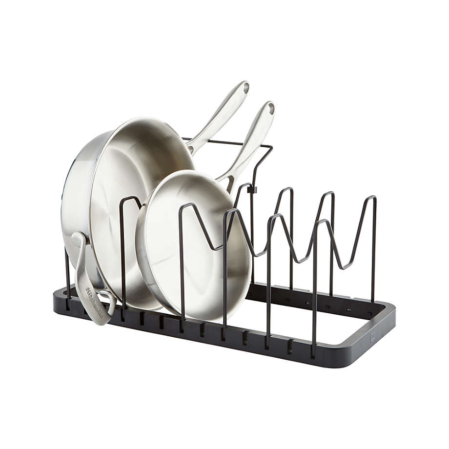 NEX Pan and Pot Lid Organizer Rack Holder with 5 Adjustable